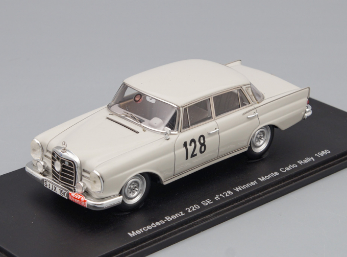 MERCEDES-BENZ 220 SE №128 Winner Rally Monte-Carlo (W.Schock - R.Moll) 1960, grey