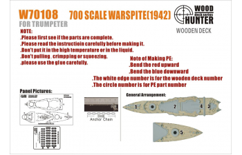 Набор деталей HMS Warspite 1942 (Trumpeter 05795)