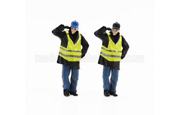 FIGURES Set 6x Police Gendarmes & Manifestants Gilets Jaunes Yellow Paris, Black Blue Yellow