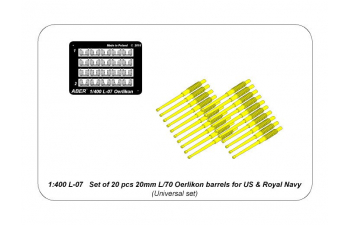 Set of 20 pcs 20mm L/70 Oerlikon barrels for USA and Royal Navy