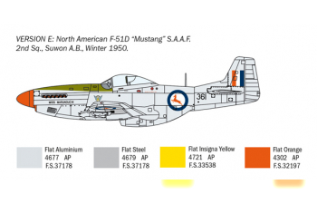 Сборная модель Самолет North American F-51 D KOREAN WAR