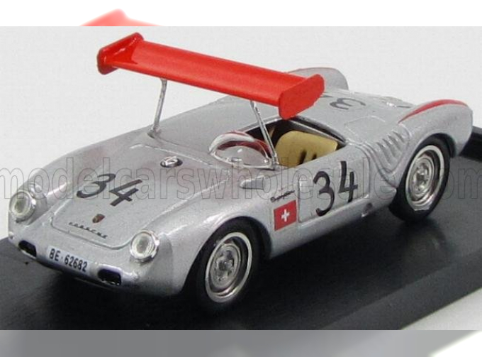 PORSCHE 550 Rs N 34 1000km Nurburgring 1956 Michael May - Pierre May, Silver