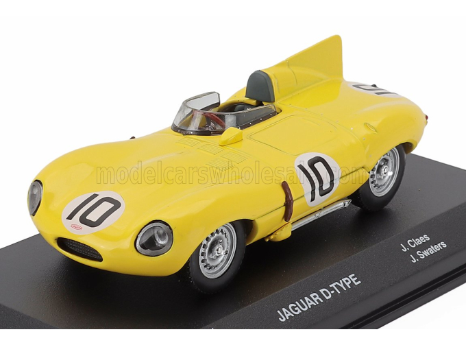 JAGUAR D-type 3.4l Team Ecurie Francorchamps №10 3rd 24h Le Mans (1955) Jacques Swaters - Johnny Claes, Yellow