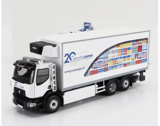 RENAULT D26 Truck Semi-frigo Electrique Groupe Logipro Transports 3-assi (2018), White