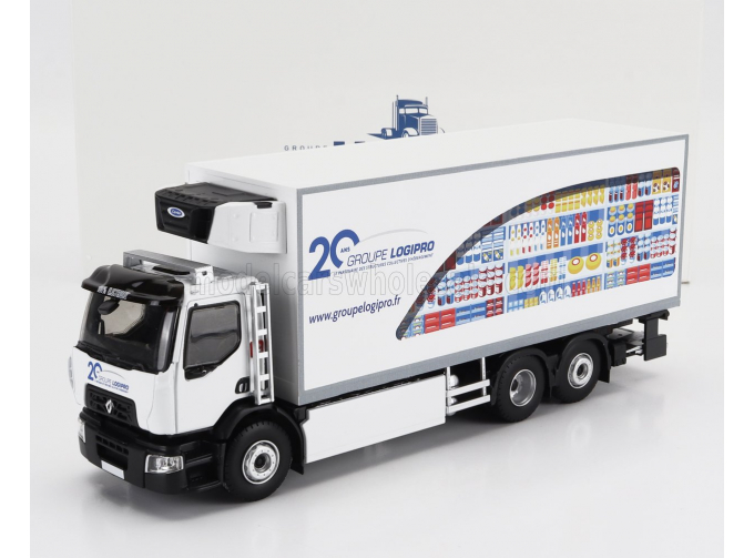 RENAULT D26 Truck Semi-frigo Electrique Groupe Logipro Transports 3-assi (2018), White