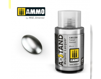 Лак металлик A-STAND Полированный алюминий / Polished Aluminium, 30мл