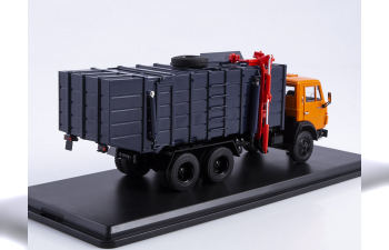 Мусоровоз КО-415А (53213), оранжевый / синий