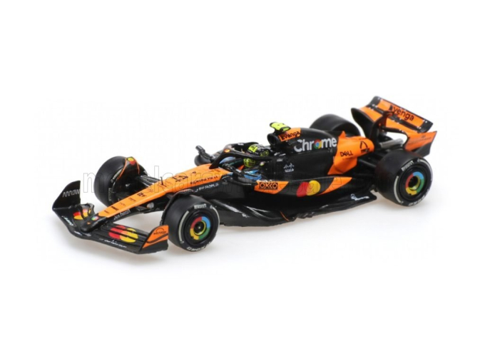 McLAREN F1 Mcl39 Team Mclaren №4 World Champion 2nd China Gp (2025) Lando Norris, Orange Black