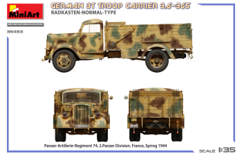 Сборная модель OPEL Blitz Truck 3t Troop Carrier Military (1942)