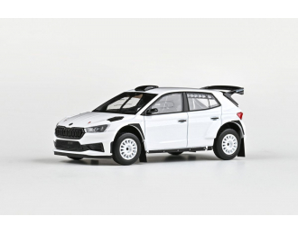 SKODA Fabia IV RS Rallye2 with Gravel Wheels Type D (2022), white