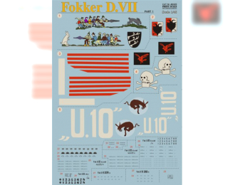 Fokker D VII Part 1 Wet decal Wet decal The complete set 4 leaf