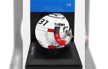 BELL HELMET F1 Casco Helmet Renault A523 Team Bwt Alpine №31 Belgium Gp (2023) Esteban Ocon, White Black Red