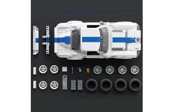 Сборная модель CHEVROLET Grand Sport (1964) -918 Pcs + Corvette Grand Sport 1/64 Scale, White Blue
