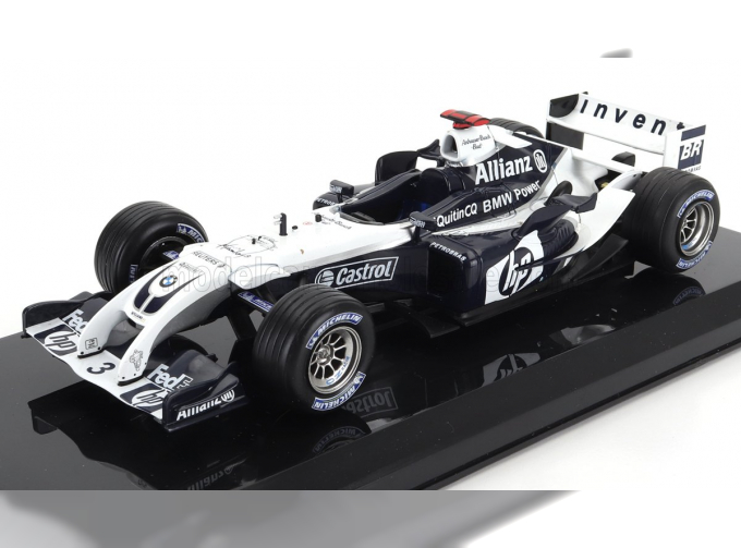 WILLIAMS F1 Fw26 Bmw №3 Season (2004) Juan Pablo Montoya - Con Vetrina - With Showcase, Blue White