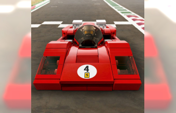 FERRARI Lego Speed Champion - 512m №4 Racing (1970) - 291 Pezzi - 291 Pieces, Red