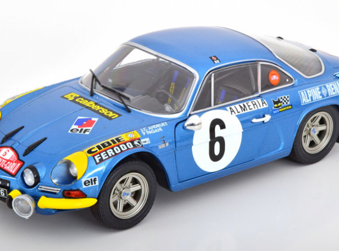 RENAULT Alpine A110 1600s (night Version) N6 Rally Montecarlo (1972) J.Candruet - P.Pagani, Blue Met