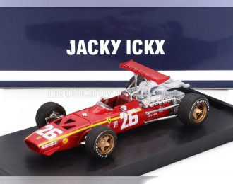 FERRARI F1 312 №26 Winner France Gp (1968) Jacky Ickx, Red White