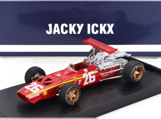 FERRARI F1 312 №26 Winner France Gp (1968) Jacky Ickx, Red White