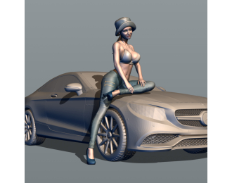 Фигурка 653 присела на тачку 3, окрашенная