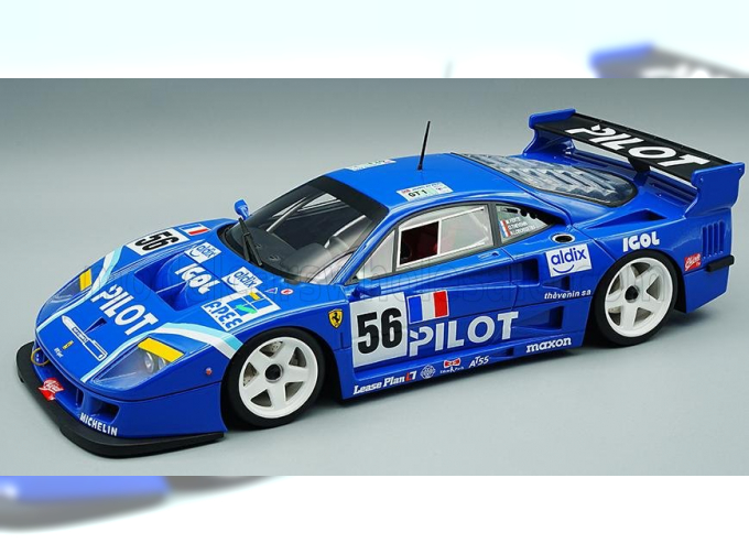 FERRARI F40 Lm 3.5l Turbo V8 Team Pilot Pen Racing №56 24h Le Mans (1996) M.Ferte - O.Thevenin - N.Leboissetier, Blue