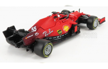 FERRARI F1 Sf21 Team Scuderia Ferrari Mission Winnow №55 Season (2021) Carlos Sainz Jr., Matt Red