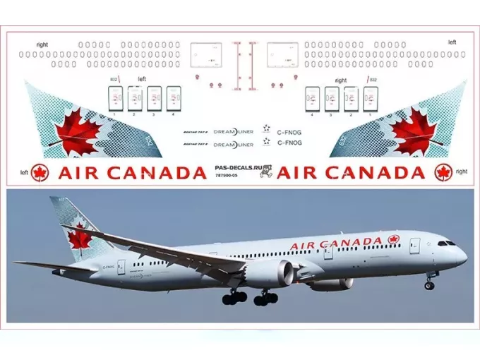 Декаль на Boing 787-900 Air Canada