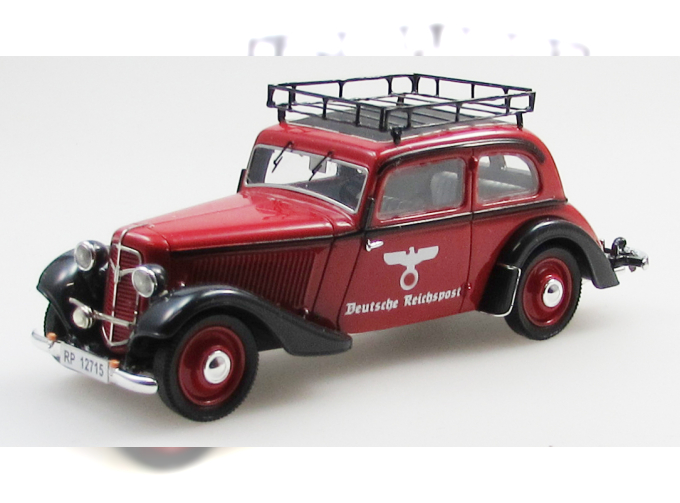 ADLER Trumpf Junior 2 door sedan Reichpost (1934-41), red/black