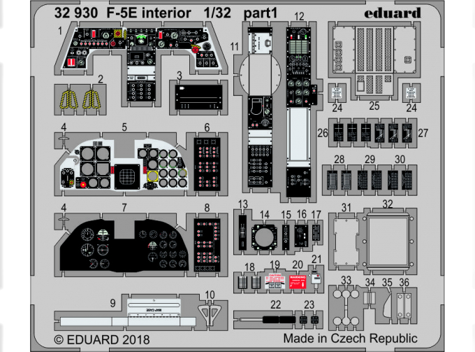 Фототравление для F-5E interior