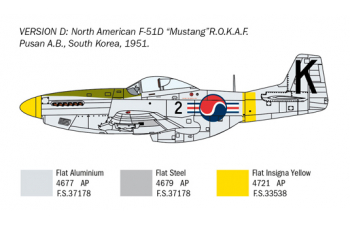 Сборная модель Самолет North American F-51 D KOREAN WAR