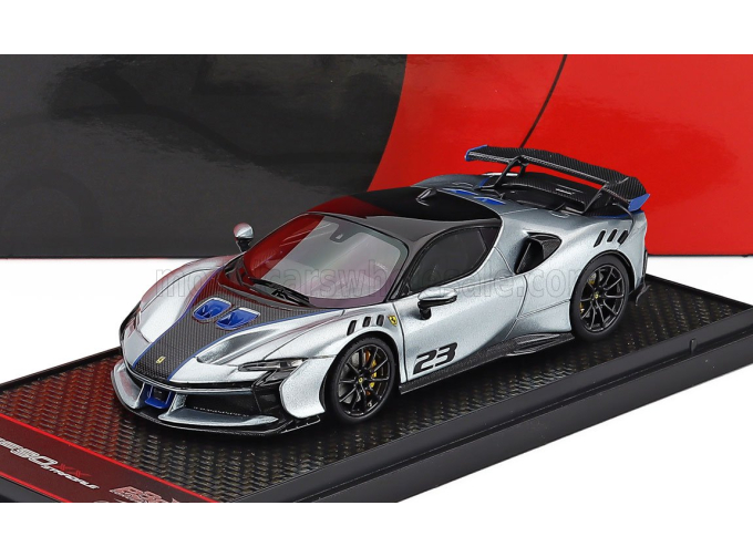 FERRARI Sf90 Xx Stradale №23 (2024), Grigio Titanio - Grey Met Black Blue