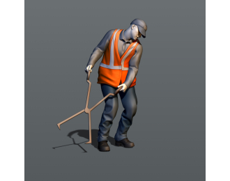 Фигура Железнодорожник 3, окрашенная