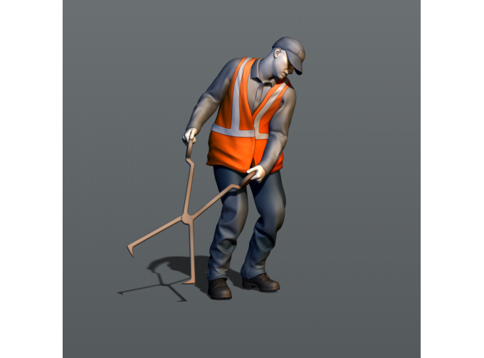 Фигура Железнодорожник 3, окрашенная