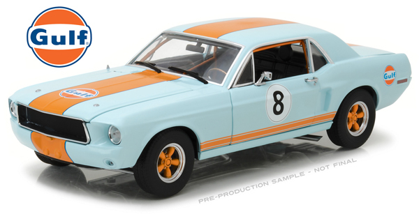 FORD Mustang Coupe "Gulf Oil" 1967 Light Blue with Orange Stripes
