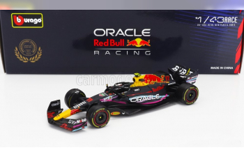 RED BULL Set F1 2x Rb19 Team Oracle Red Bull Racing №1 World Champion Season Gp (2023) Max Verstappen + №11 Season (2023) Sergio Perez, Matt Blue Yellow Red