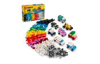 AUTOMOBILE Lego Classic - Veicoli Creativi - Auto Colorate - Free Build - 900 Pezzi - 900 Pieces, Various