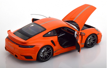 PORSCHE 911 (992) Turbo S Sport Design (2021), orange silver