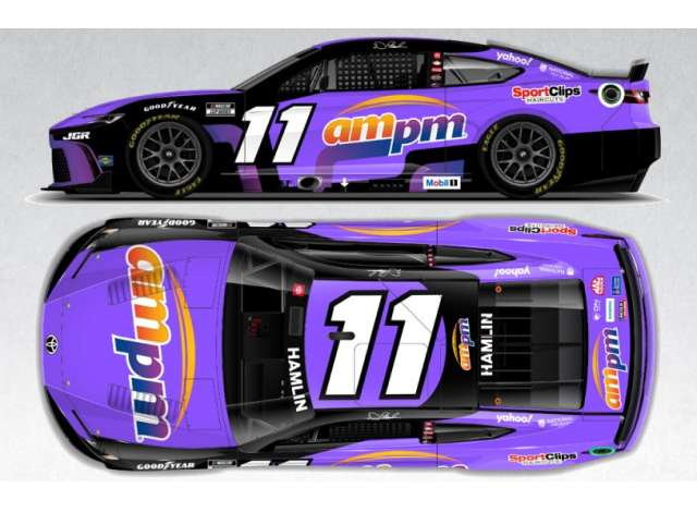 Toyota Camry XSE #11 Denny Hamlin *11 ampm*, black/purple 2025