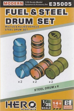 Сборная модель Fuel & Steel Drum Set WW2 Us & Allied Vehicles & Modern