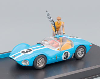 VAILLANT №3 Spider Le Mans (1961) - With Figures, Light Blue White