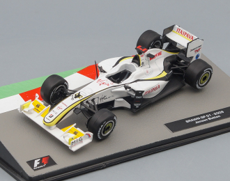 BRAWN GP F1 Mercedes Bgp001 №22 Jenson Button Season (2009) World Champion, White Yellow