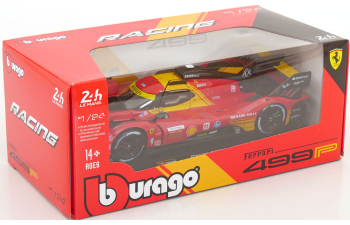 FERRARI 499p 3.0l Turbo V6 Team Ferrari Af Corse №50 Winner 24h Le Mans 2024 Antonio Fuoco - Miguel Molina - Nicklas Nielsen, Red