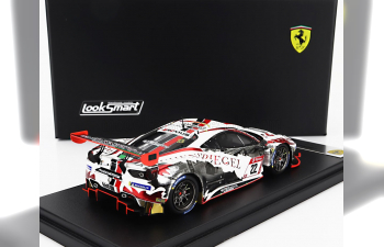 FERRARI 488 Gt3 Evo 3.9l Turbo V8 Team Wtm Phoenix Racing N22 24h Nurburgring (2021) Indy Dontje - Daniel Keilwitz - Jochen Krumbach - Georg Weiss, White Red Black