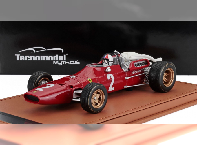 FERRARI F1 312 F1-67 №2 Italy Gp (with Pilot Figure) (1967) Chris Amon, Red