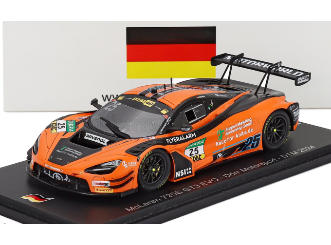 McLAREN 720s Gt3 Evo 4.0l Twin Turbo V8 Team Door Motorsport №25 Dtm Season (2024) Ben Dorr, Orange Black