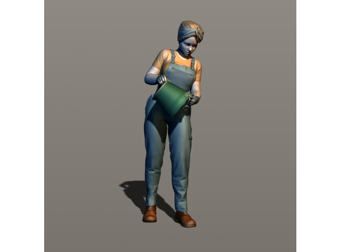 Фигура Доярка, окрашенная