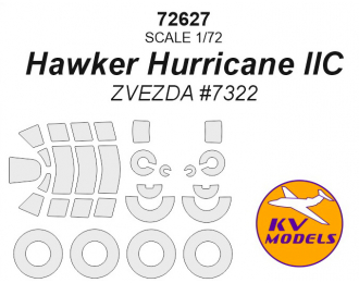 Окрасочная маска для Hawker Hurricane IIC + маски на колёса