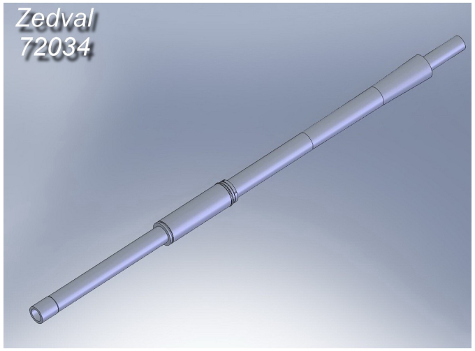 125 мм ствол 2A26 (Д-81) без теплозащитного кожуха.(для Т-72, Т- 64 ранних выпусков)