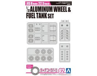 Сборная модель JIS8 hole 22.5inch ALMINUM WHEEL&FUEL TANK SET