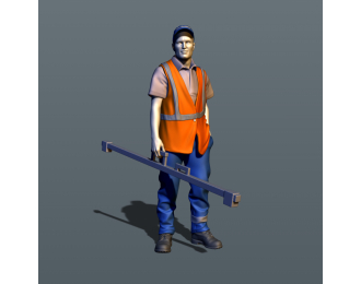 Фигура Железнодорожник 1, окрашенная