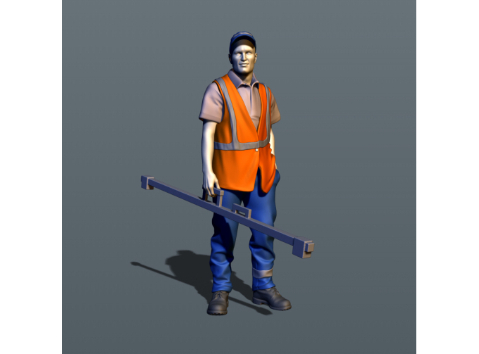 Фигура Железнодорожник 1, окрашенная